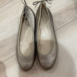 Stuart Weitzman Metallic Ballet Flats